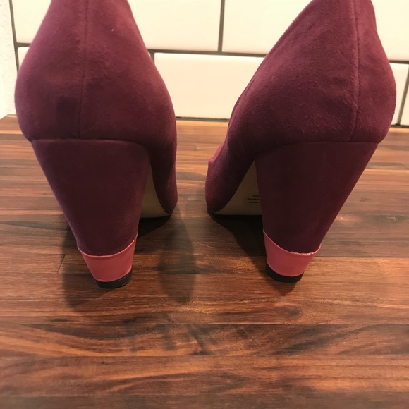 Seychelles Plum Suede Heels - Picture 3 of 5